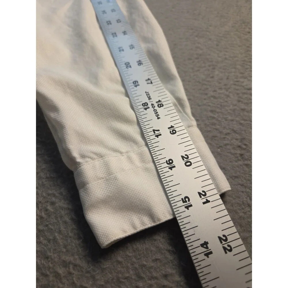 Vintage Paul Stuart Shirt Bundle: White Cotton LS & Light Blue Linen SS (Sz L/M) - Picture 15 of 16